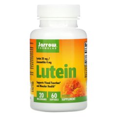 Лютеин, Lutein, Jarrow Formulas, 20 мг, 60 капсул - фото