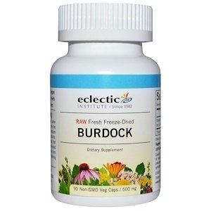Корень лопуха (Burdock), Eclectic Institute, 500 мг, 90 капсул - фото