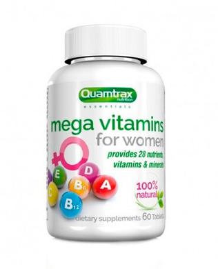Комплекс витаминов для женщин, Mega Vitamins for Women, Quamtrax, 60 таблеток - фото