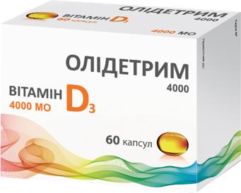 Витамин D3, 4000, Олидетрим, 60 капсул - фото