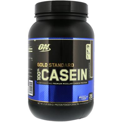 Протеїн, 100% Casein Protein, шоколад, Optimum Nutrition, 909 гр - фото