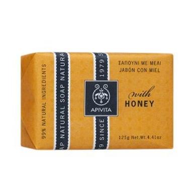 Натуральное мыло для лица и тела с медом, Apivita, 125 г - фото