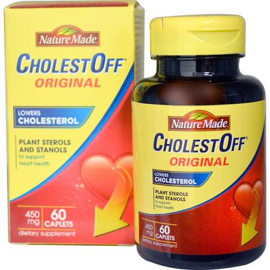 Фитостеролы, CholestOff, Nature Made, оригинал, 450 мг, 60 таблеток - фото