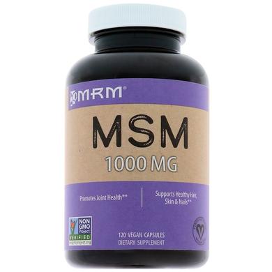 Метилсульфонилметан, MSM, MRM, 1000 мг, 120 вегетарианских капсул - фото