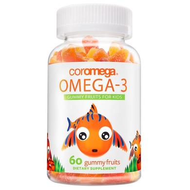 Омега-3 для детей (фруктовый вкус), Omega-3, Coromega, 60 жевательных конфет - фото