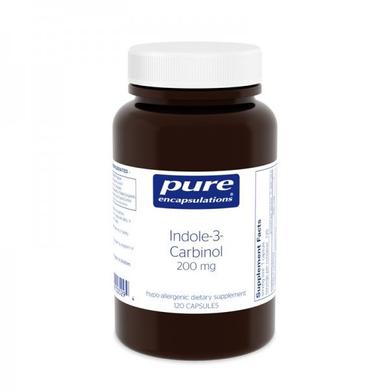 Індол-3-Карбінол, Indole-3-Carbinol, Pure Encapsulations, 200 мг, 120 капсул - фото