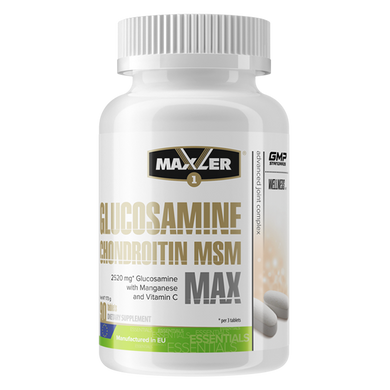 Глюкозамин, Хондроитин, МСМ, Glucosamine Chondroitin MSM Max, Maxler, 90 таблеток - фото