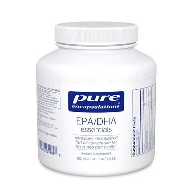 Основні ЕПК / ДГК, EPA / DHA essentials, Pure Encapsulations, 180 капсул - фото