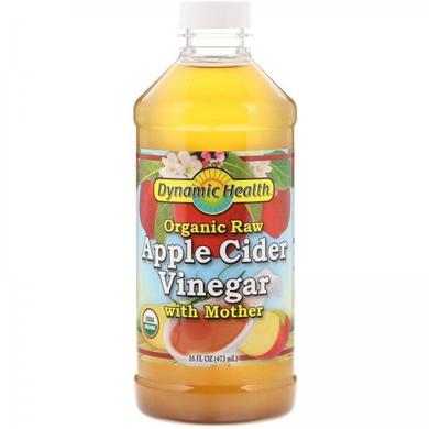 Яблучний оцет, Apple Cider, Dynamic Health Laboratories, органік, 473 мл - фото