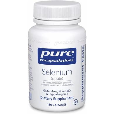 Селен (цитрат), Selenium (citrate), для антиоксидантной и сердечно-сосудистой поддержки, Pure Encapsulations, 180 капсул - фото
