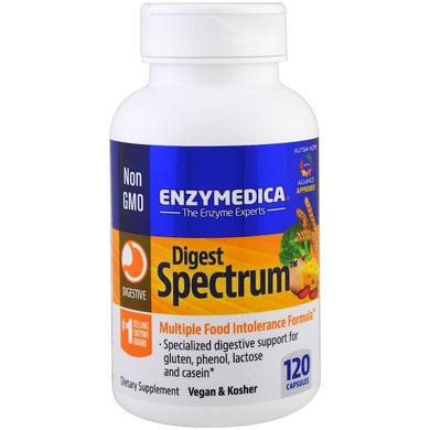 Ферменти від харчової нестерпності, Digest Spectrum, Enzymedica, для веганів, 120 капсул - фото