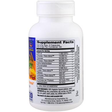 Ферменты от пищевой непереносимости, Digest Spectrum, Enzymedica, для веганов, 120 капсул - фото