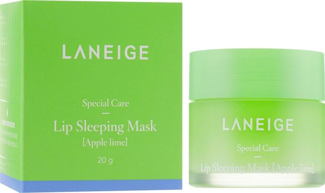 Інтенсивно регенеруюча маска для губ з ароматом яблука і лайма, Lip Sleeping Mask Apple Lime, Laneige, 20 мл - фото