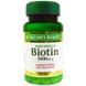 Биотин, Biotin, Nature's Bounty, клубника, 5000 мкг, 60 быстрорастворимых таблеток, фото – 1
