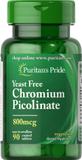 Хром пиколинат, Chromium Picolinate, Puritan's Pride, без дрожжей, 800 мкг, 90 таблеток, фото