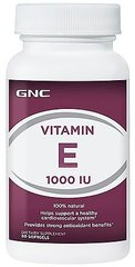 Вітамін E 1000, Gnc, 60 капсул - фото