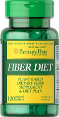 Харчові волокна, Fiber Diet, Puritan's Pride, 120 таблеток - фото