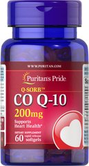 Коэнзим Q-10 Q-SORB ™, Q-SORB™ Co Q-10, Puritan's Pride, 200 мг, 60 капсул - фото
