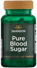Контроль уровня сахара в крови, Pure Blood Sugar, Swanson, 60 вегетарианских капсул - фото