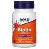 Биотин, Biotin, Now Foods, 1000 мкг, 100 капсул, фото