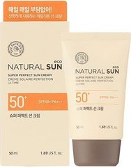 Сонцезахисний крем для обличчя, SPF-50+, Natural Sun Eco, The Face Shop, 50 мл - фото