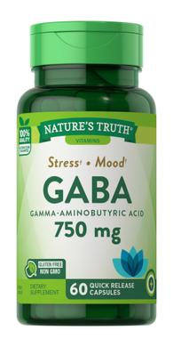 ГАМК, GABA, Nature's Truth, 750 мг, 90 капсул - фото