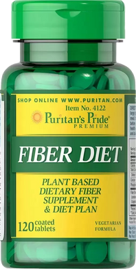 Харчові волокна, Fiber Diet, Puritan's Pride, 120 таблеток - фото