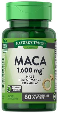 Мака, Maca, 1600 мг, Nature's Truth, 60 капсул - фото