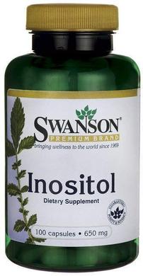 Інозітол, Inositol, Swanson, 650 мг, 100 капсул - фото