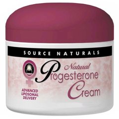 Крем с прогестероном, Progesterone Cream, Source Naturals, натуральный, 113,4 г - фото