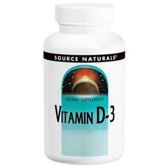 Витамин D3, Vitamin D-3, Source Naturals, 400 МЕ, 200 таблеток - фото