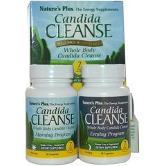Противокандидное средство, Candida Cleanse, Nature's Plus, программа на 7 дней, 2 банки по 28 капсул - фото