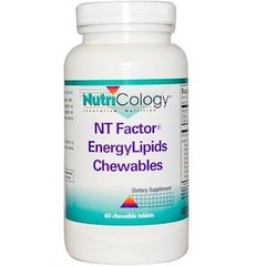 Липиды NT Factor, EnergyLipids Chewables, Nutricology, 60 таблеток - фото