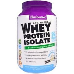 Сироватковий протеїн ізолят, ваніль, Whey Protein Isolate, Bluebonnet Nutrition, 100% натуральний, 924 г - фото