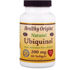 Убихинол (Kaneka QH), Ubiquinol, Healthy Origins, 200 мг, 60 капсул - фото