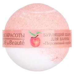 Бурлящий шар для ванны, персиковый сорбет, Кафе красоты, 120 г - фото