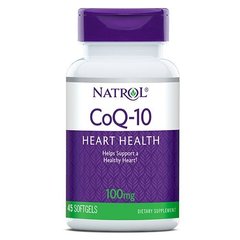Коензим Q10 , 100 мг, Natrol, 45 гелевих капсул - фото