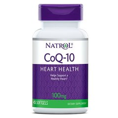 Коензим, CoQ-10, Natrol, 100 мг, 60 гелевих капсул - фото