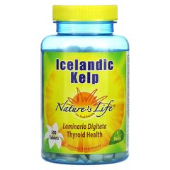 Ламинария Исландская, Icelandic Kelp, Nature's Life, 500 таблеток - фото