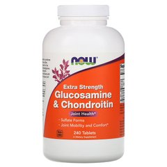 Глюкозамин и хондроитин, Glucosamine & Chondroitin, Now Foods, 240 таблеток - фото