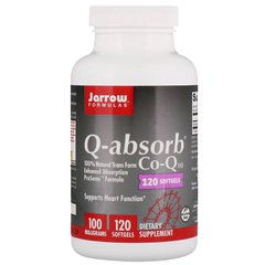 Коэнзим Q10, Q-absorb Co-Q10, Jarrow Formulas, 100 мг, 120кап - фото