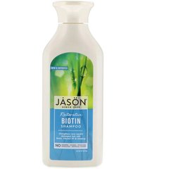 Шампунь з біотином, Shampoo, Jason Natural, відновлюючий, 473 мл - фото
