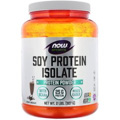 Ізолят соєвого протеїну, Soy Protein Isolate, Now Foods, Sports, шоколад, порошок, 907 г - фото