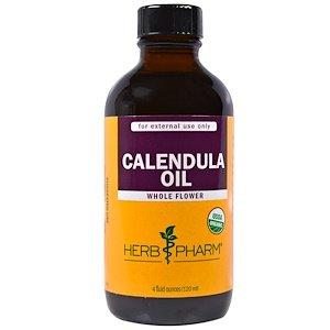 Масло календулы, Calendula Oil, Herb Pharm, органик, 120 мл - фото