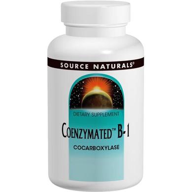 Тіамін, Coenzymated B-1, Source Naturals, коензимний, 60 таблеток - фото
