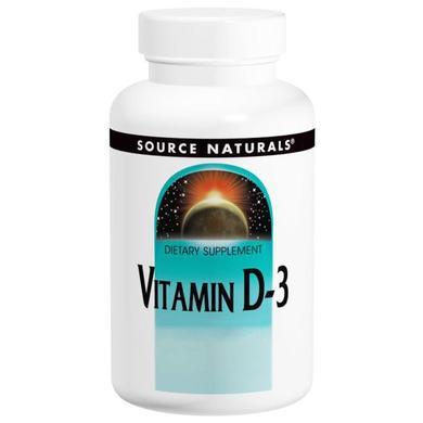 Вітамін D3, Vitamin D-3, Source Naturals, 400 МО, 200 таблеток - фото