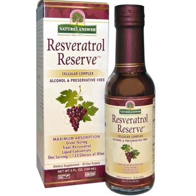Ресвератрол (Resveratrol Reserve), Nature's Answer, жидкий, 150 мл - фото