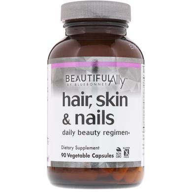 Витамины для волос, кожи и ногтей, Hair, Skin & Nails, Bluebonnet Nutrition, Beautiful Ally, 90 капсул - фото