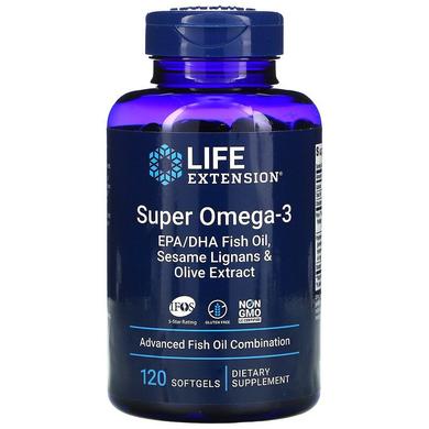 Омега-3 (супер), Omega-3, Life Extension, 120 капсул - фото