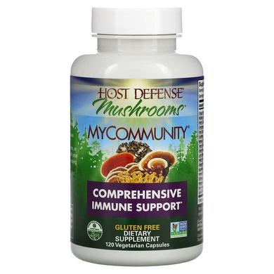 Защита иммунитета, MyCommunity ,Comprehensive Immune Support, Fungi Perfecti, Host Defense, 120 вегетарианских капcул - фото